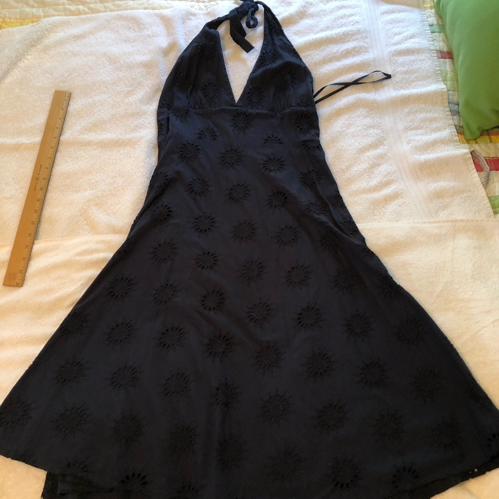 J Crew navy blue halter top sundress